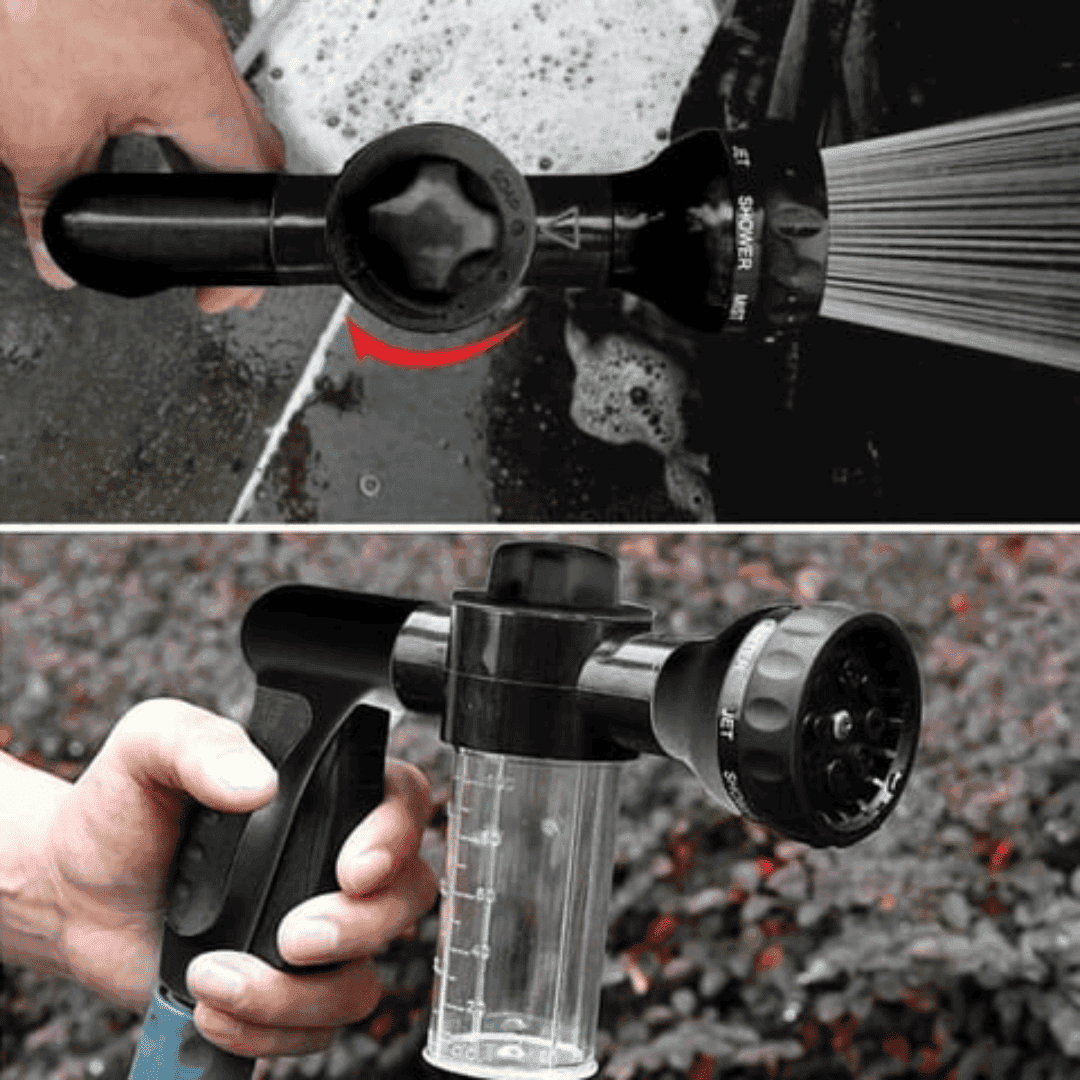 Pistola D'água de Alta Pressão de Espuma 8 em 1