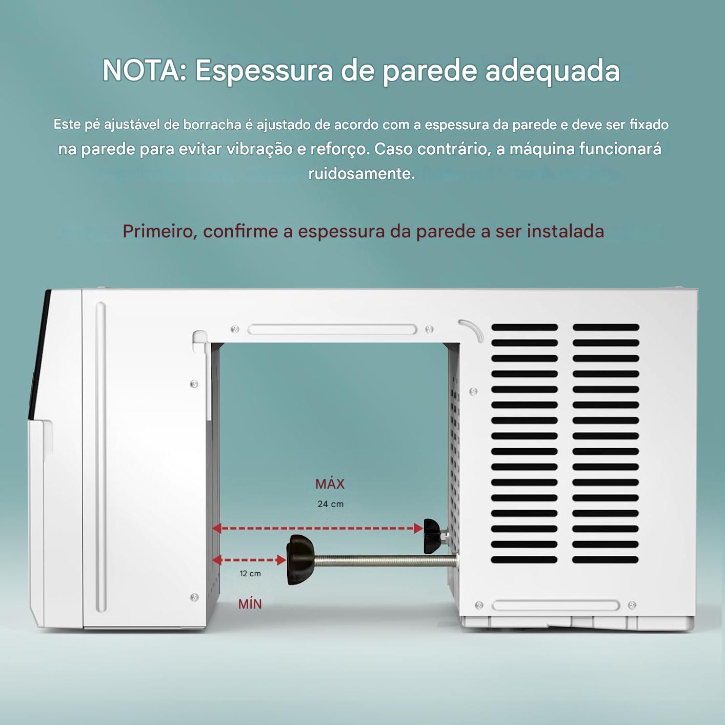 Arcondicionado de Ventana de 10,000 BTU: habilitado para WiFi, operação silenciosa, compatível com a janela (largura do peitoril de até 28 cm)