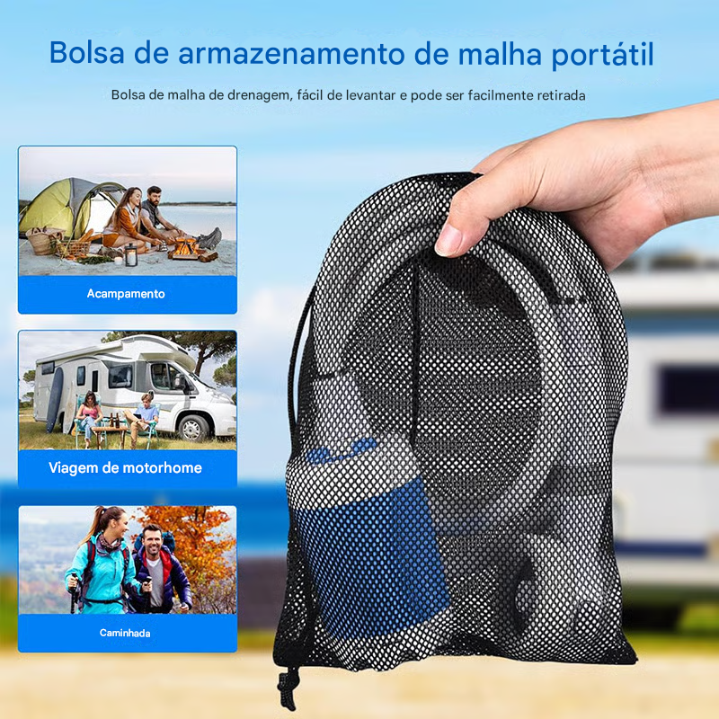Chuveiro Elétrico Portátil para Acampamento ao Ar Livre