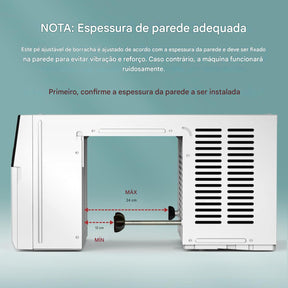 Arcondicionado de Ventana de 10,000 BTU: habilitado para WiFi, operação silenciosa, compatível com a janela (largura do peitoril de até 28 cm)