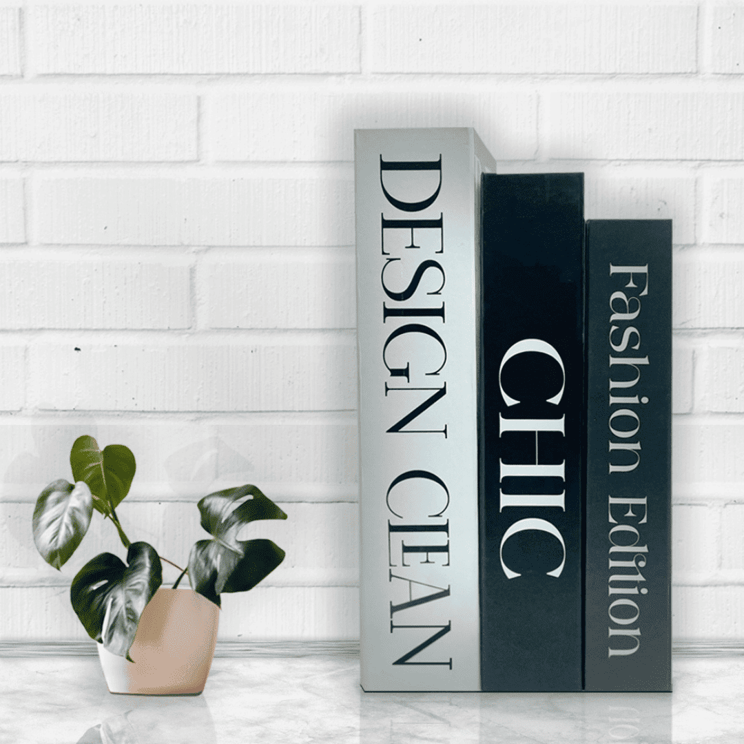 kit de Livros Decorativos 3 Peças